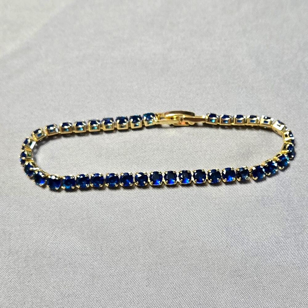 Royal Blue Zircon Tennis Bracelet